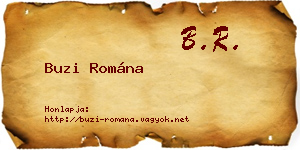 Buzi Romána névjegykártya