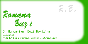 romana buzi business card
